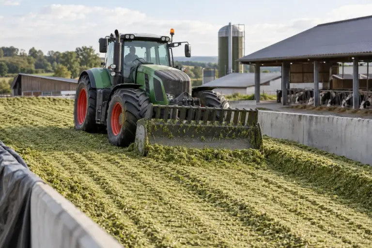 Silage verdichten